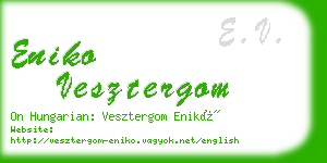 eniko vesztergom business card